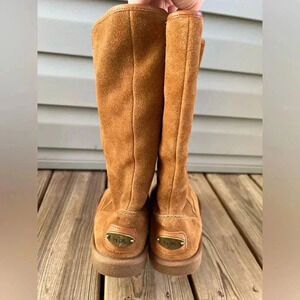 Coach Women’s New York Giselle Fleece Lined Boots Sz 7B Brown